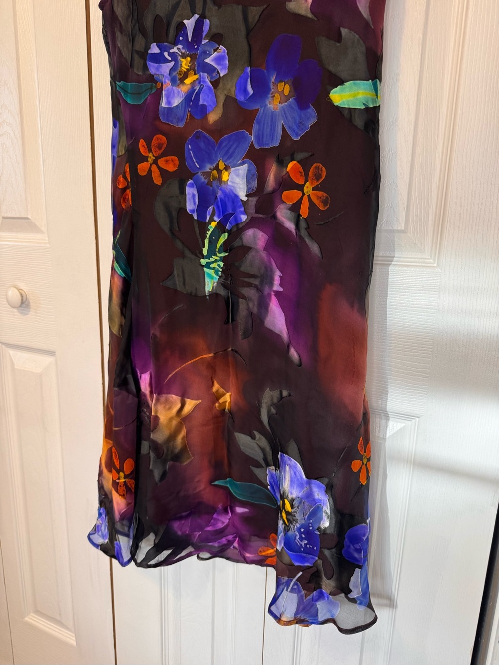 Ampour Floral Watercolor Sleeveless Layered Dress Vibrant Multicolor Size Medium - Picture 11 of 15